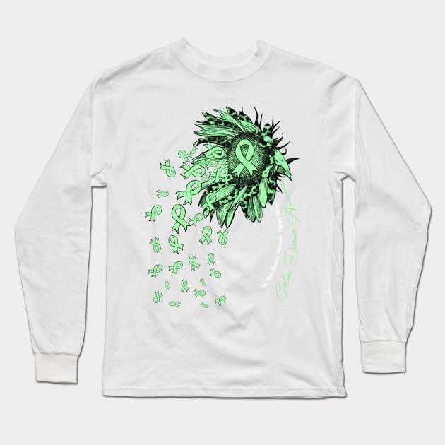 Celiac Disease Awareness - sunflower nobody fights alone Long Sleeve T-Shirt by Lewis Swope